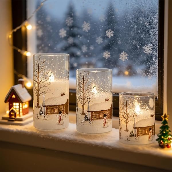 Remote Controlled Flickering LED Candles | Christmas Winter Home Decor