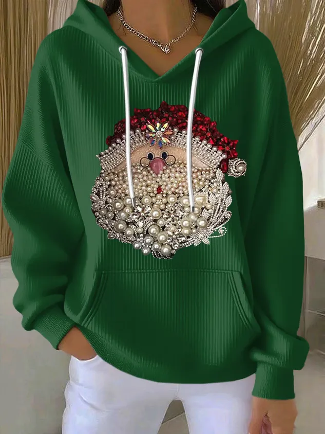 Casual Hoodie Santa Claus Hoodie Printing
