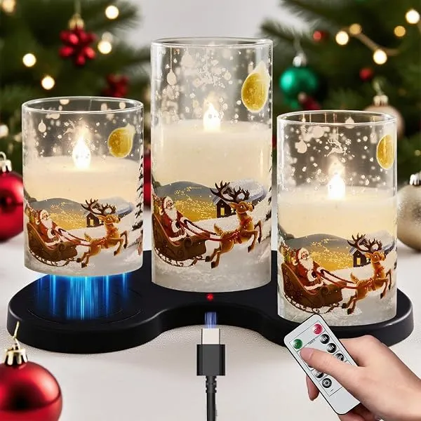 Remote Controlled Flickering LED Candles | Christmas Winter Home Decor