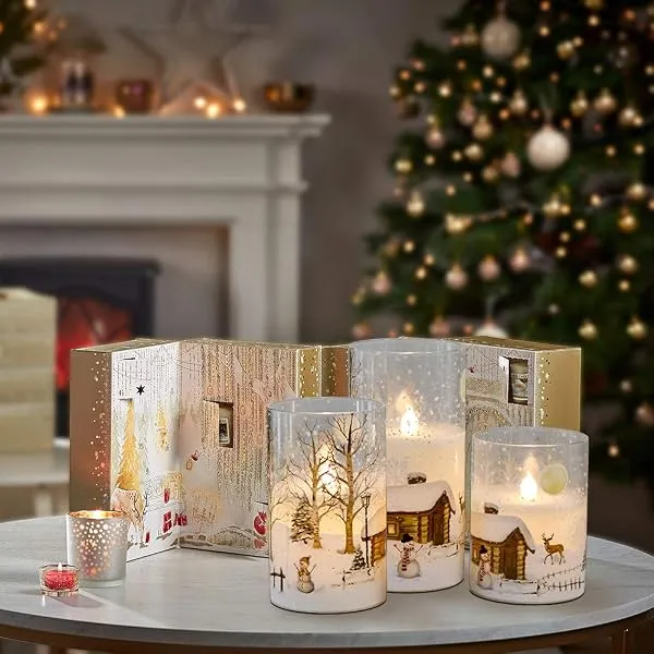 Remote Controlled Flickering LED Candles | Christmas Winter Home Decor