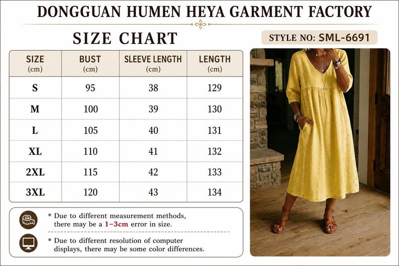Cotton Linen Boho Dress, Women's Loose Fit Midi Dress, Everyday Casual Summer Wear