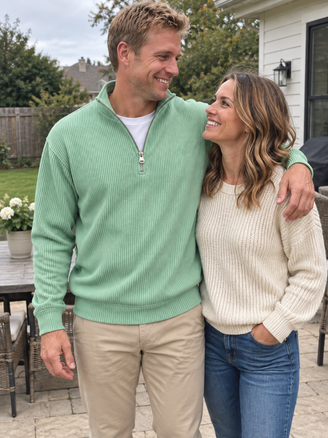 Men’s Textured Quarter-Zip Sweater – Easy Everyday Style