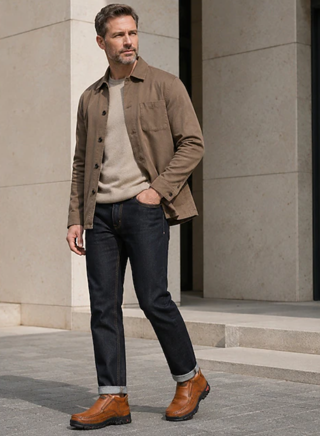 Men's Waterproof Comfort Ankle Boots, Easy Slip-On Design with Reliable Non-Slip Grip for Everyday Adventures