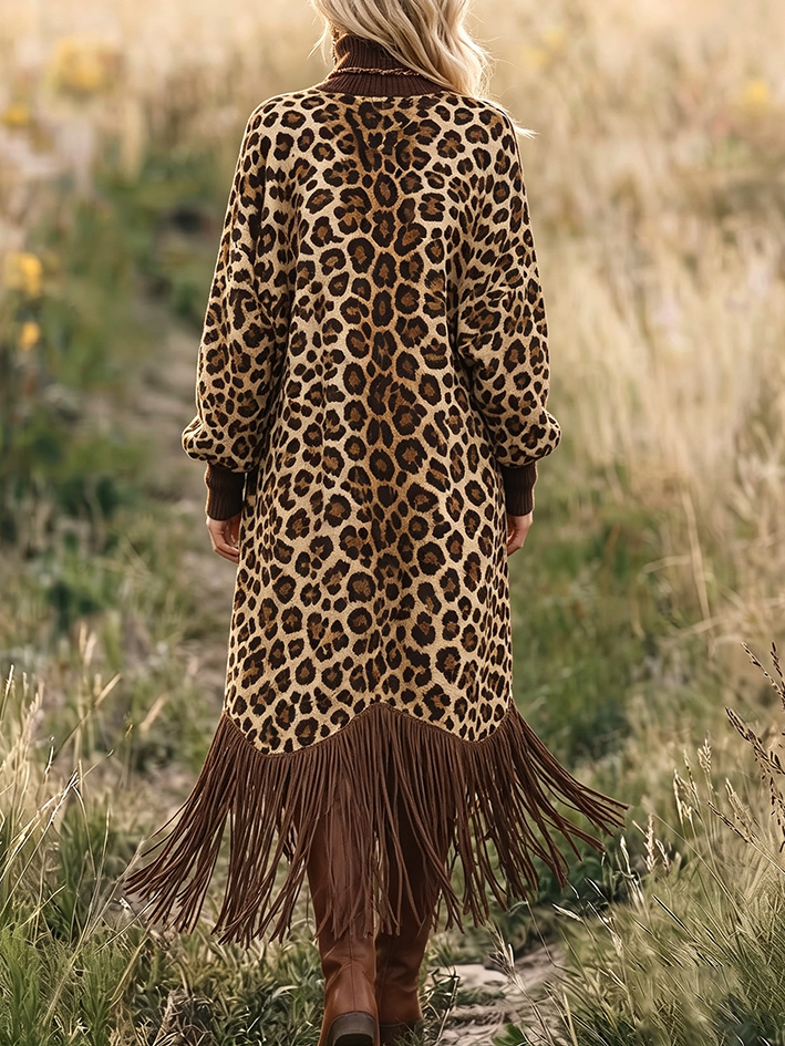 🔥 New Season Favorite — The Boho Chic Wild Leopard Fringe Dress You’ll Wear Everywhere