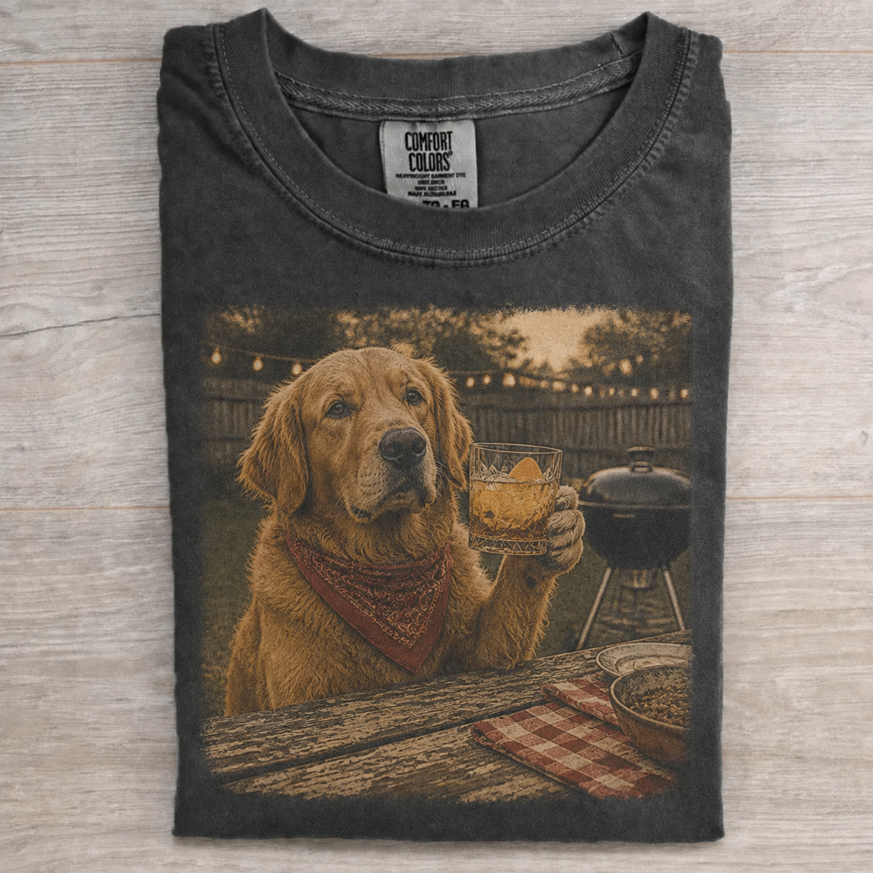 Golden Retriever Backyard BBQ Cocktail T-shirt