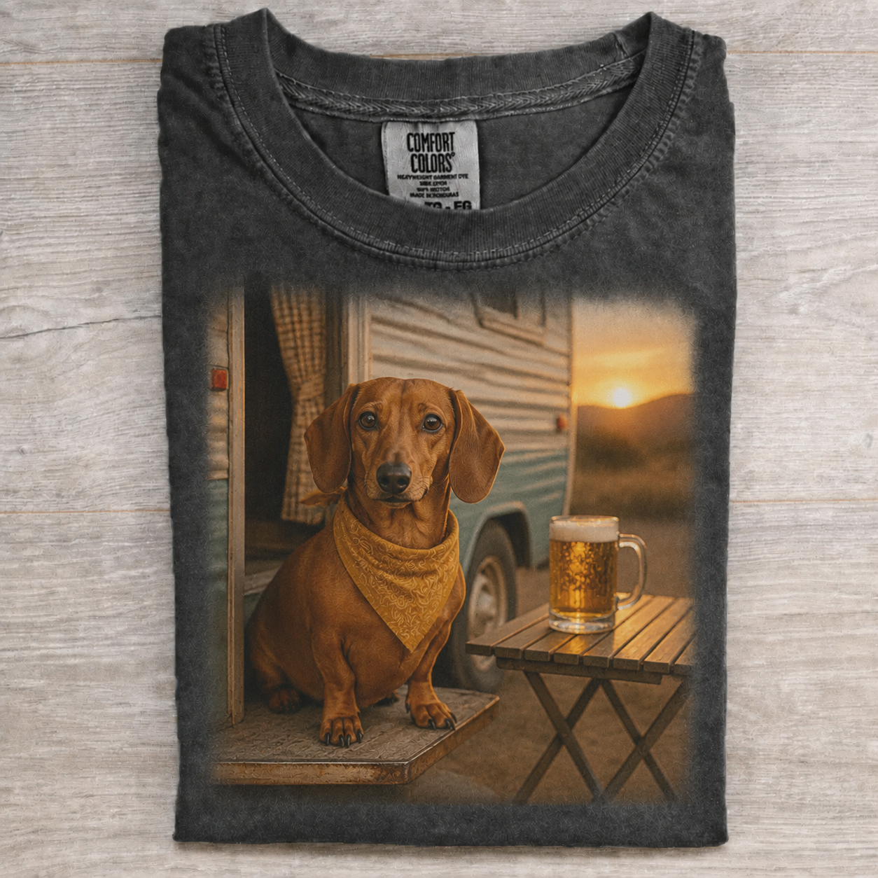 Dachshund Camper Beer T-shirt