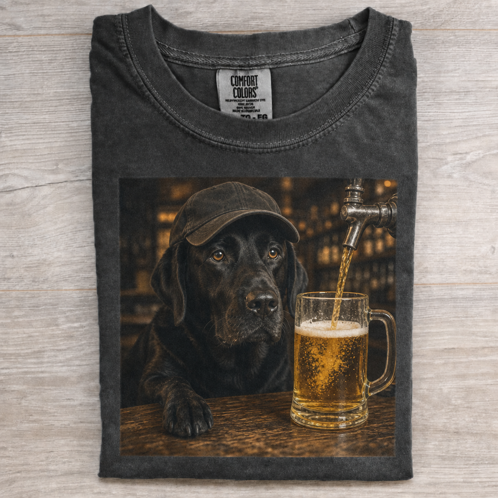 Labrador Retriever Pub Beer Clarity Graphic T-shirt
