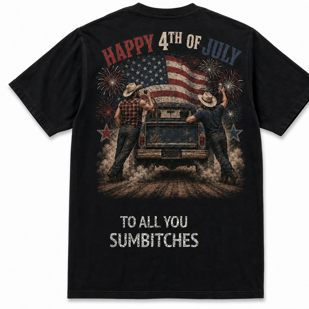 Happy 4th of July Backroad Outlaws Sumbitches T-shirt