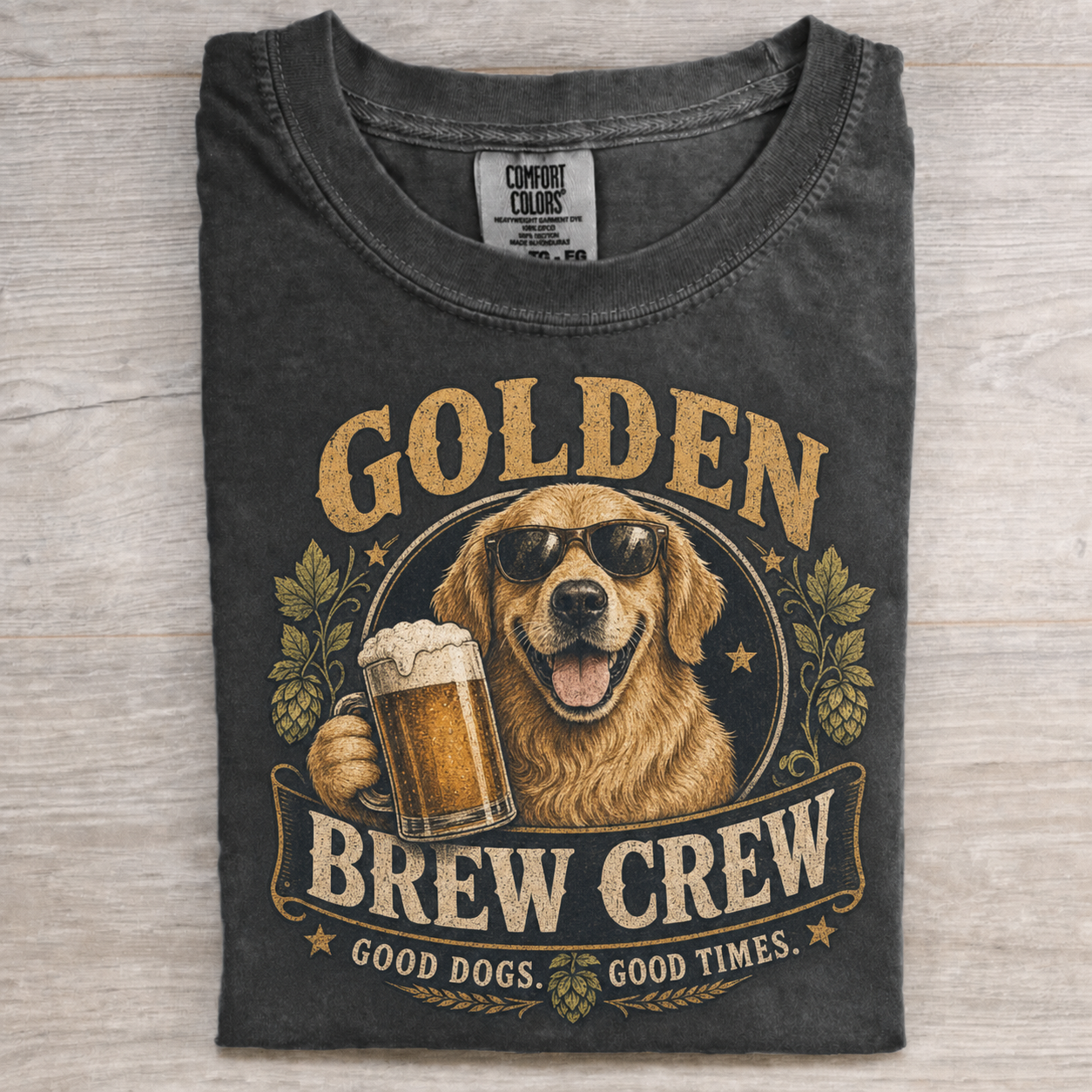 Golden Retriever Drinking Beer T-shirt image 2