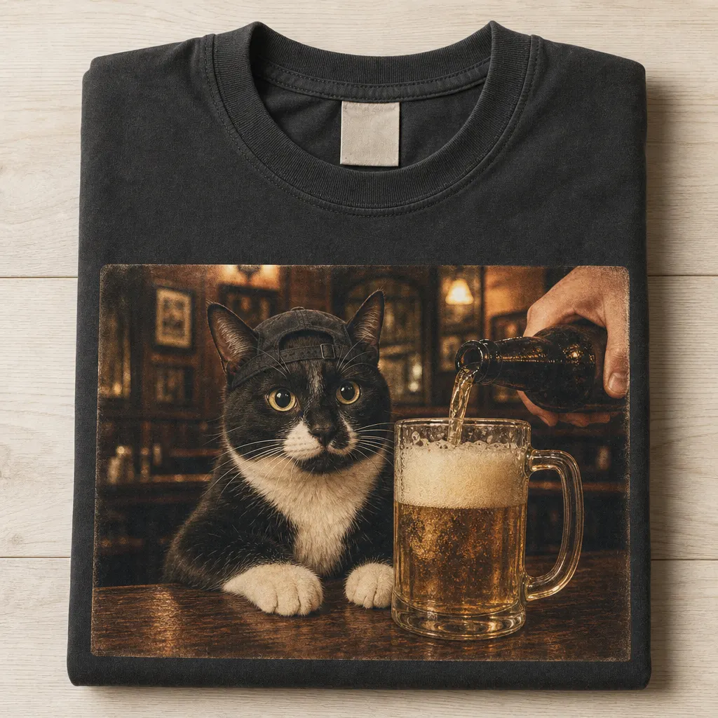 Cute Cats &Drinking Beer T-shirt