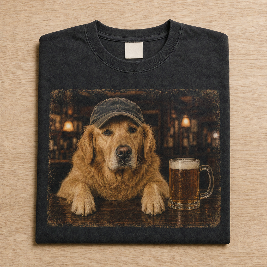 Golden Retriever Pub Regular Baseball Cap T-shirt