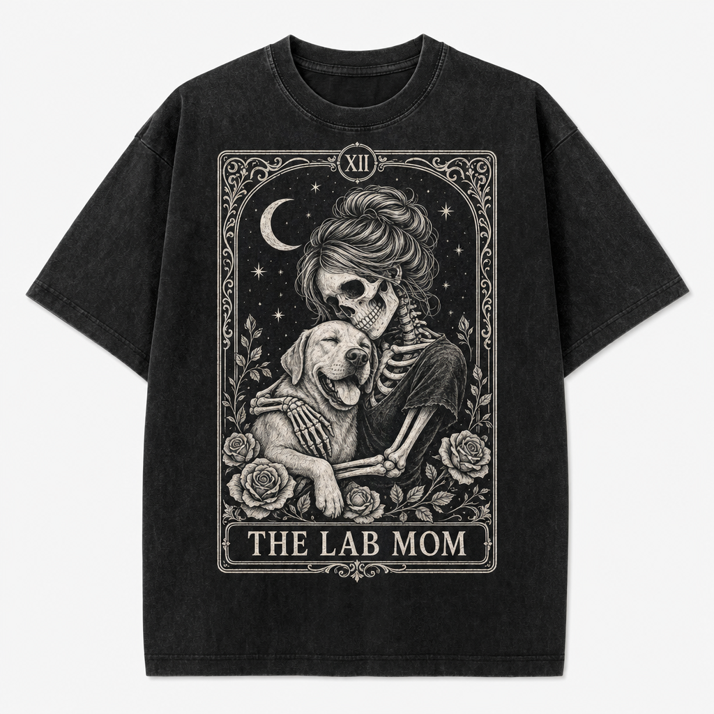The Lab Mom Tarot Card Graphic T-shirt