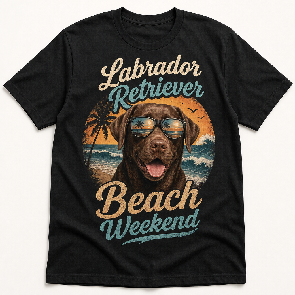 Labrador Retriever Beach Weekend Graphic T-shirt