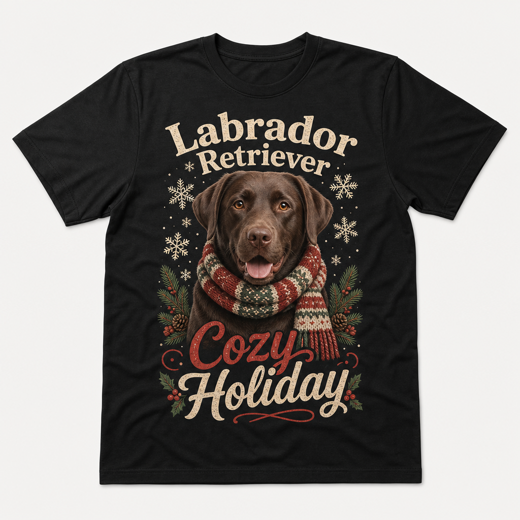 Labrador Retriever Cozy Holiday Graphic T-shirt