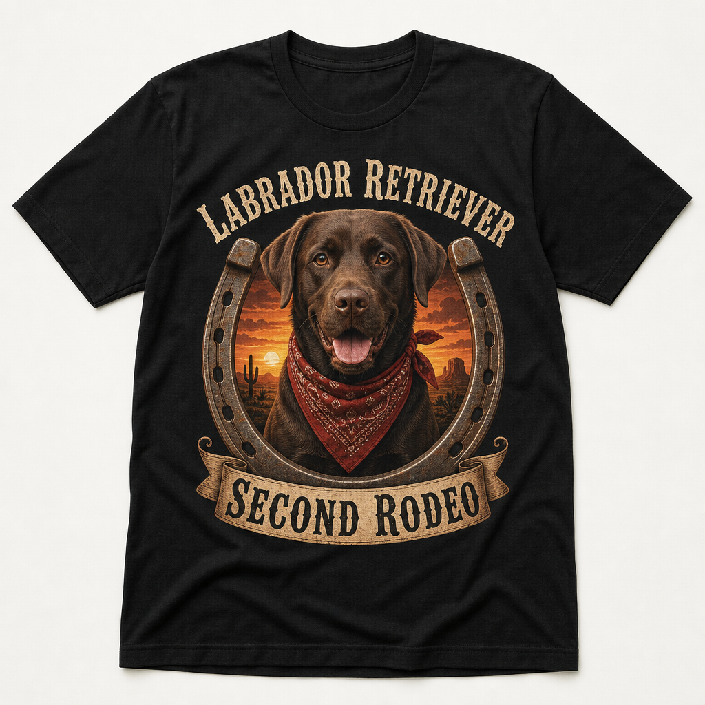 Labrador Retriever Second Rodeo Graphic T-shirt