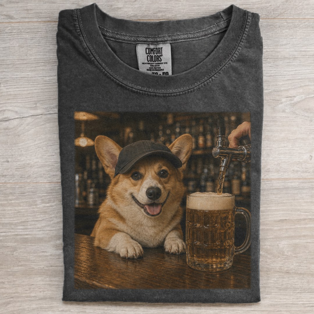 Weekend Pub Corgi Graphic T-shirt