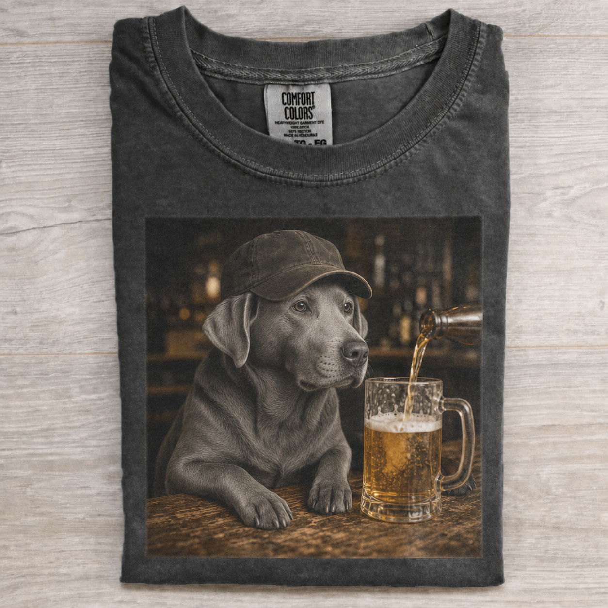 Silver Lab Weekend Pub Graphic T-shirt