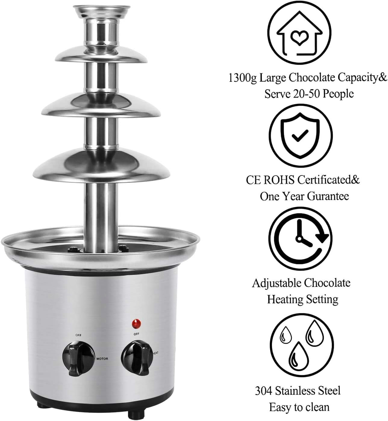 Meliivia Chocolate Fountain