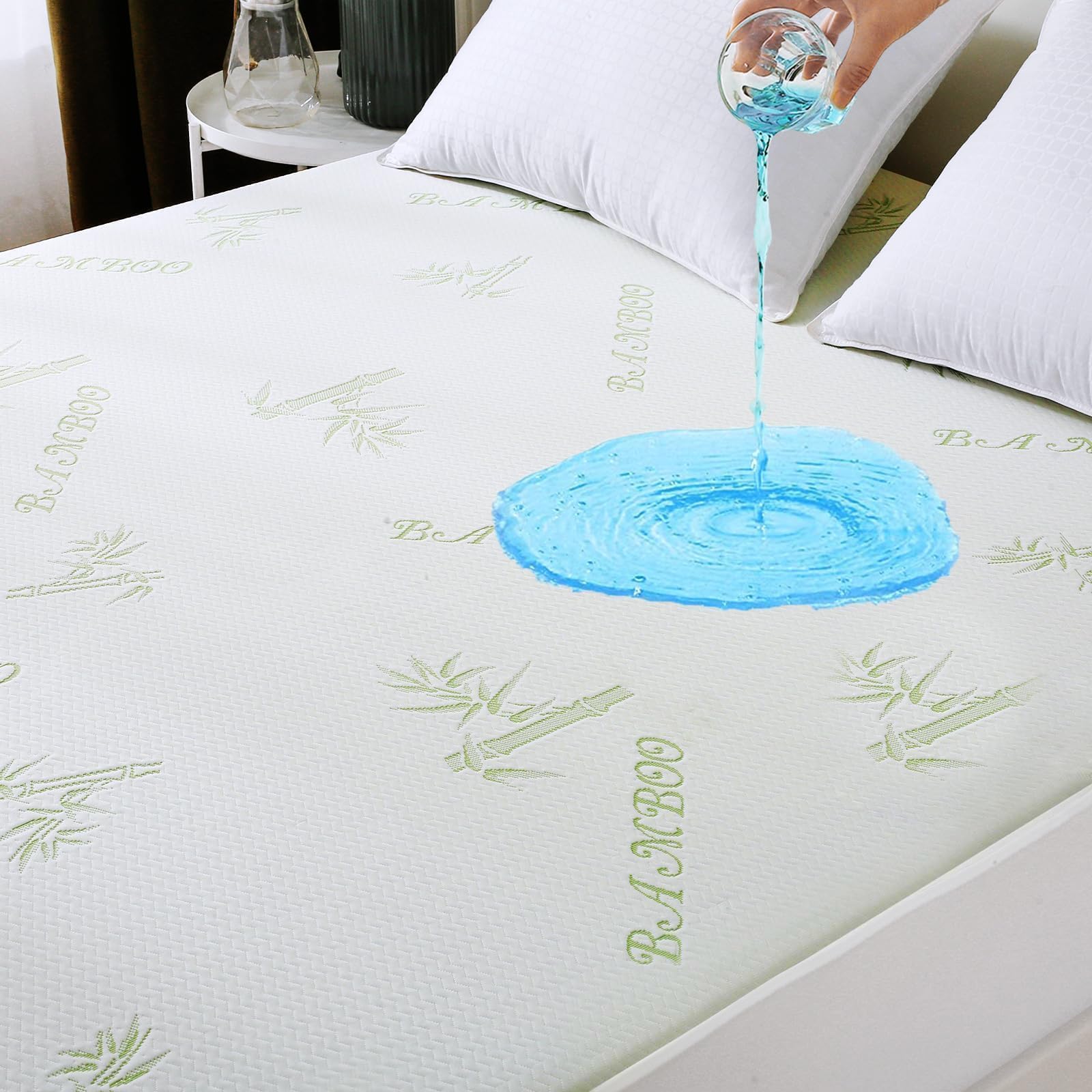 MUXHOMO Twin Mattress Protector Waterproof, Mattress Cover Twin Size Bed, Cooling and Breathable Bed Pad Cover, Deep Pocket 8"-21"