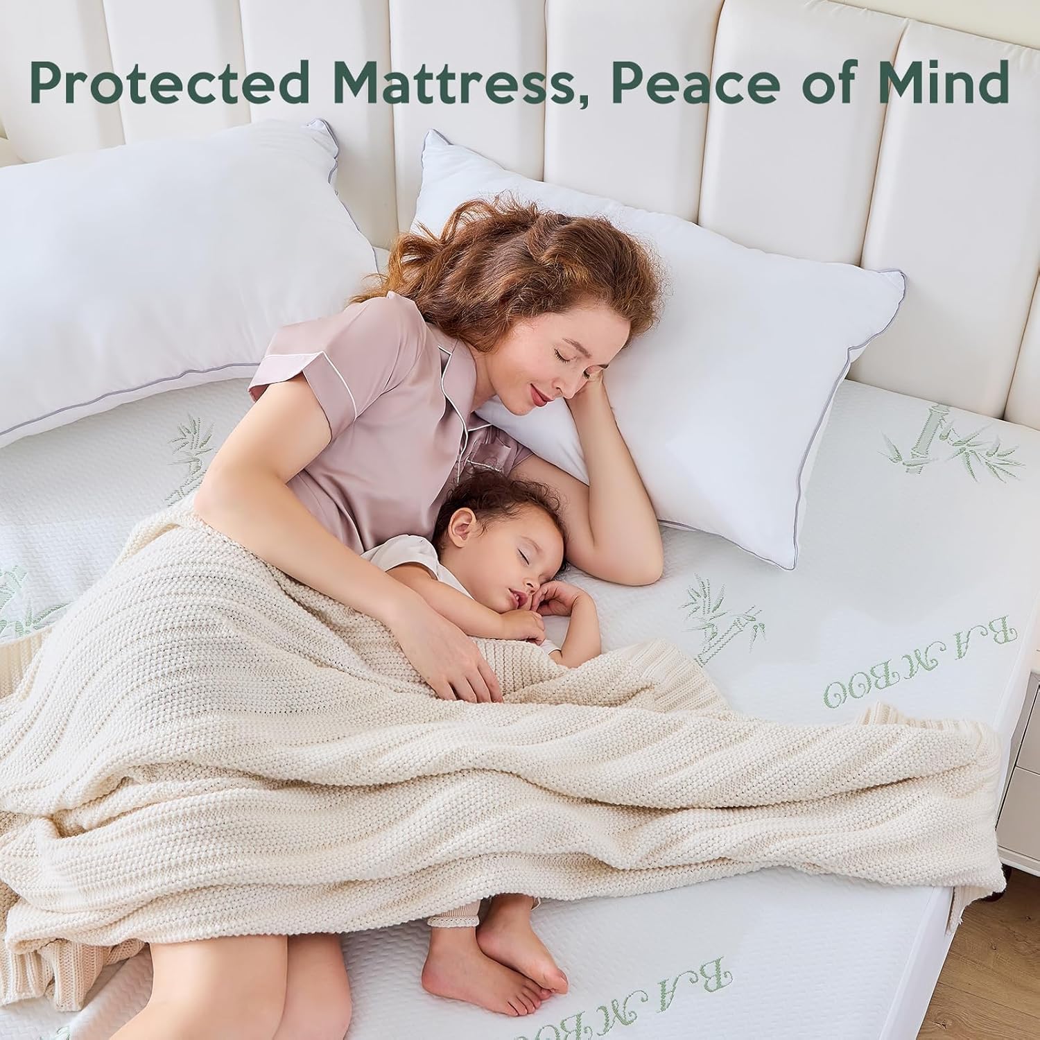 MUXHOMO Twin Mattress Protector Waterproof, Mattress Cover Twin Size Bed, Cooling and Breathable Bed Pad Cover, Deep Pocket 8"-21"