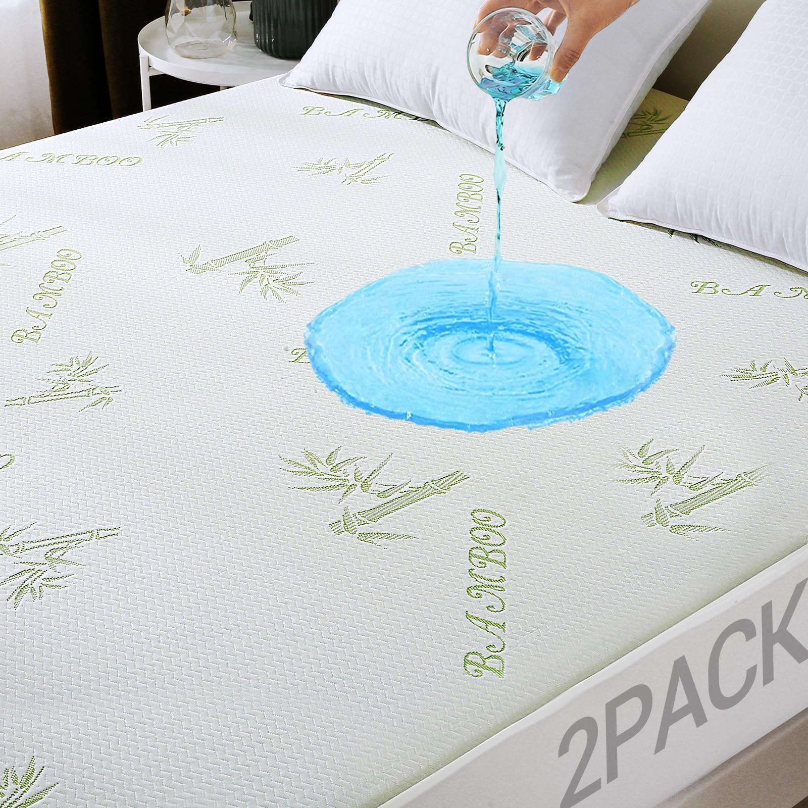 MUXHOMO Twin Mattress Protector Waterproof, Mattress Cover Twin Size Bed, Cooling and Breathable Bed Pad Cover, Deep Pocket 8"-21"