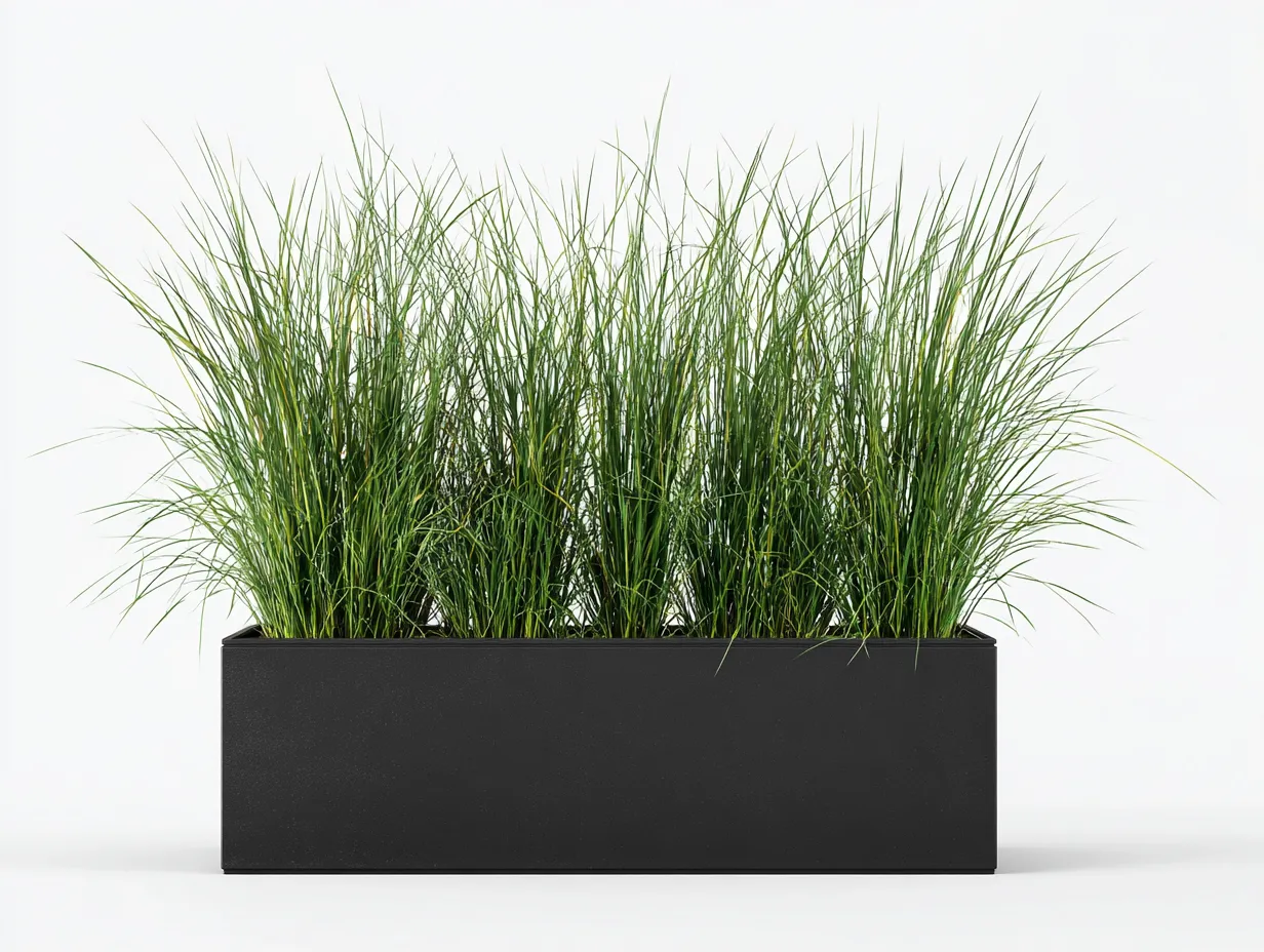 Pot à fleurs 120×35×45 cm – aluminium noir – jardinière moderne pour terrasse-Pavoradohome