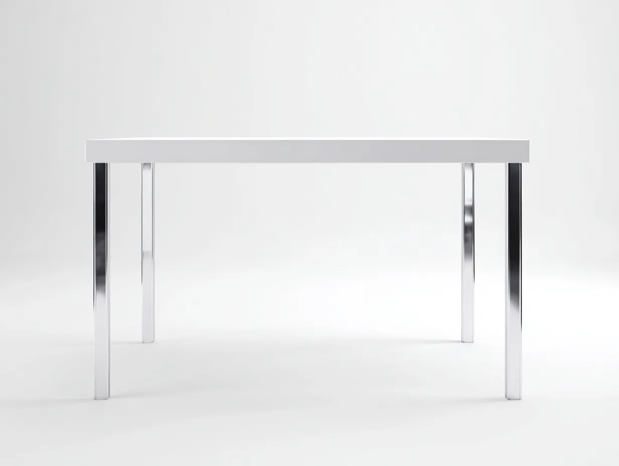Bureau de travail en panneaux de bois 118×55×75 cm - blanc - rangement intégré style minimaliste-Pavoradohome