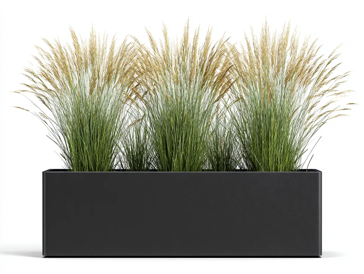 Pot à fleurs 90×30×45 cm - métal noir - bac rectangulaire pour terrasse-Pavoradohome