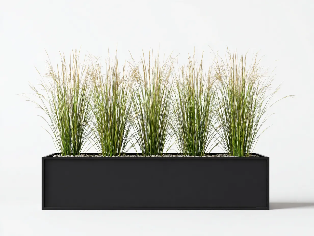 Pot à fleurs 100×35×40 cm – aluminium gris – jardinière contemporaine pour terrasse-Pavoradohome