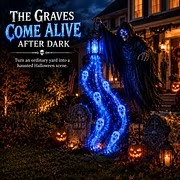 Solar-Powered Haunted Halloween Scene Garden Lights