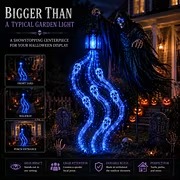 Solar-Powered Haunted Halloween Scene Garden Lights