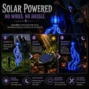 Solar-Powered Haunted Halloween Scene Garden Lights