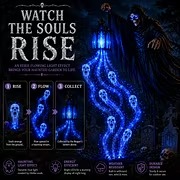 Solar-Powered Haunted Halloween Scene Garden Lights