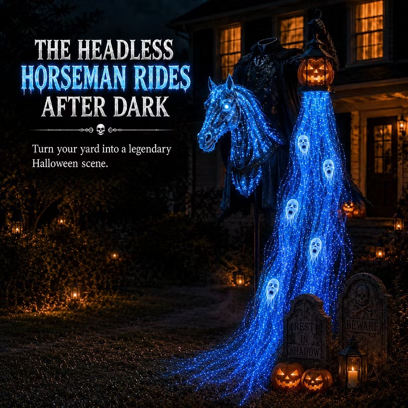 Solar-Powered Haunted Halloween Scene Garden Lights