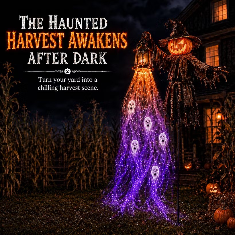 Solar-Powered Haunted Halloween Scene Garden Lights