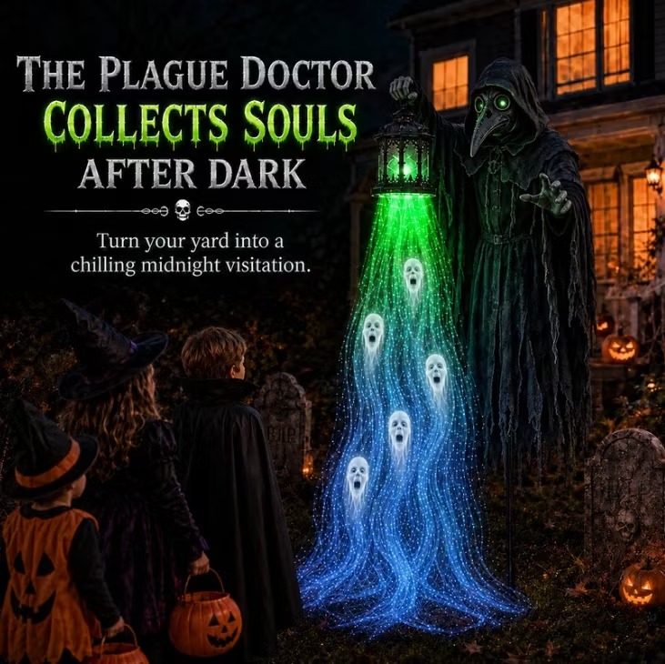 Solar-Powered Haunted Halloween Scene Garden Lights