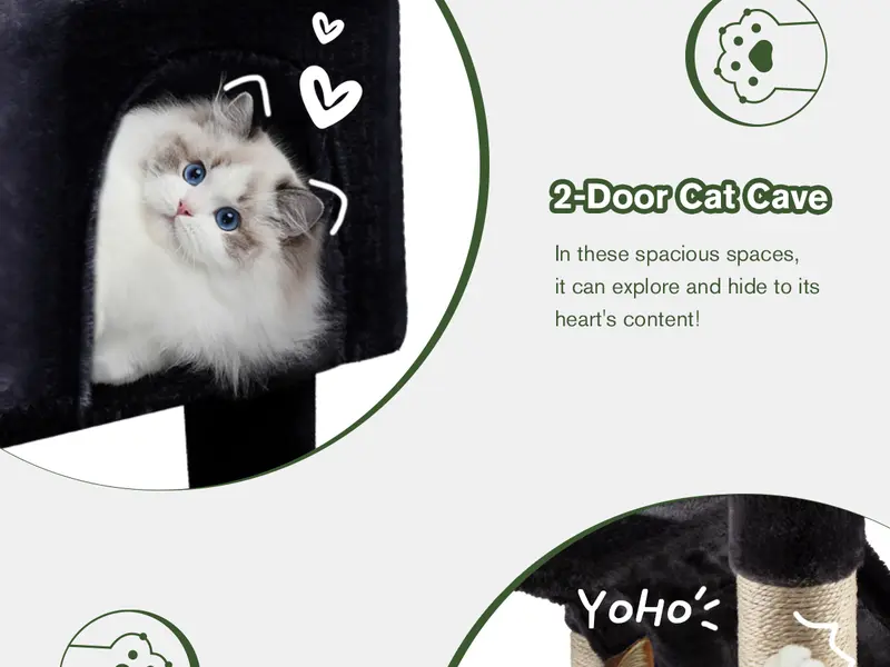 Multi-level cat tree tower product image 12