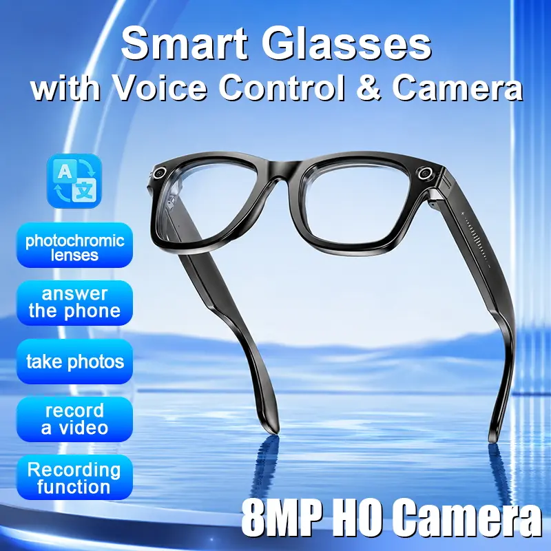 Bluetooth Smart Glasses with 8MP Camera