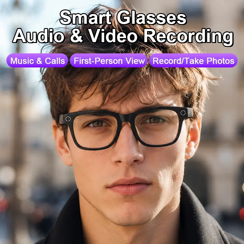 Bluetooth Smart Glasses with 8MP Camera