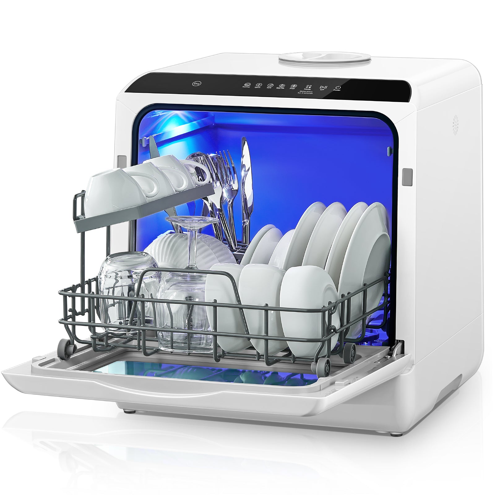 FOHERE countertop dishwasher front view