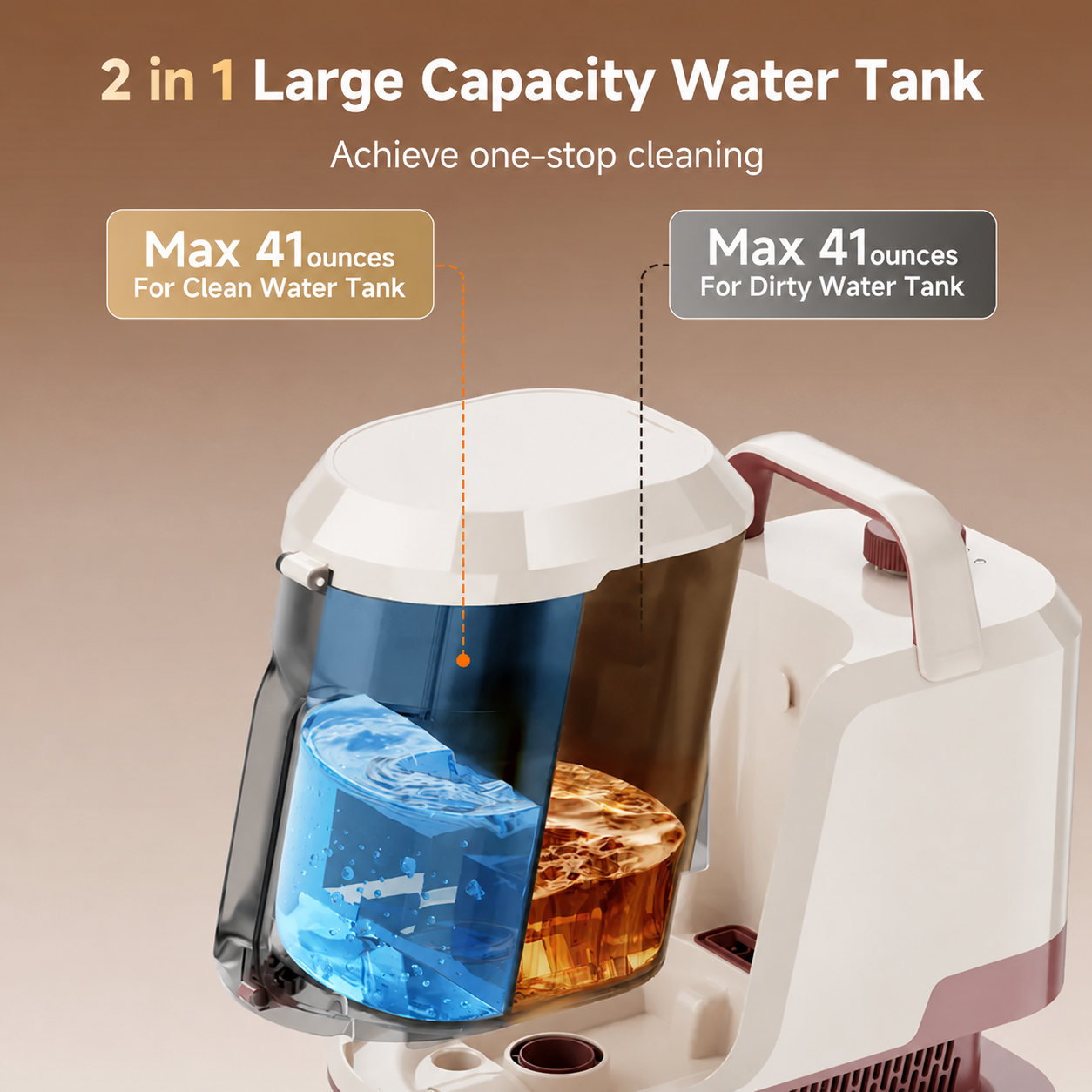 Y100 Pro Pet clean and dirty water tanks