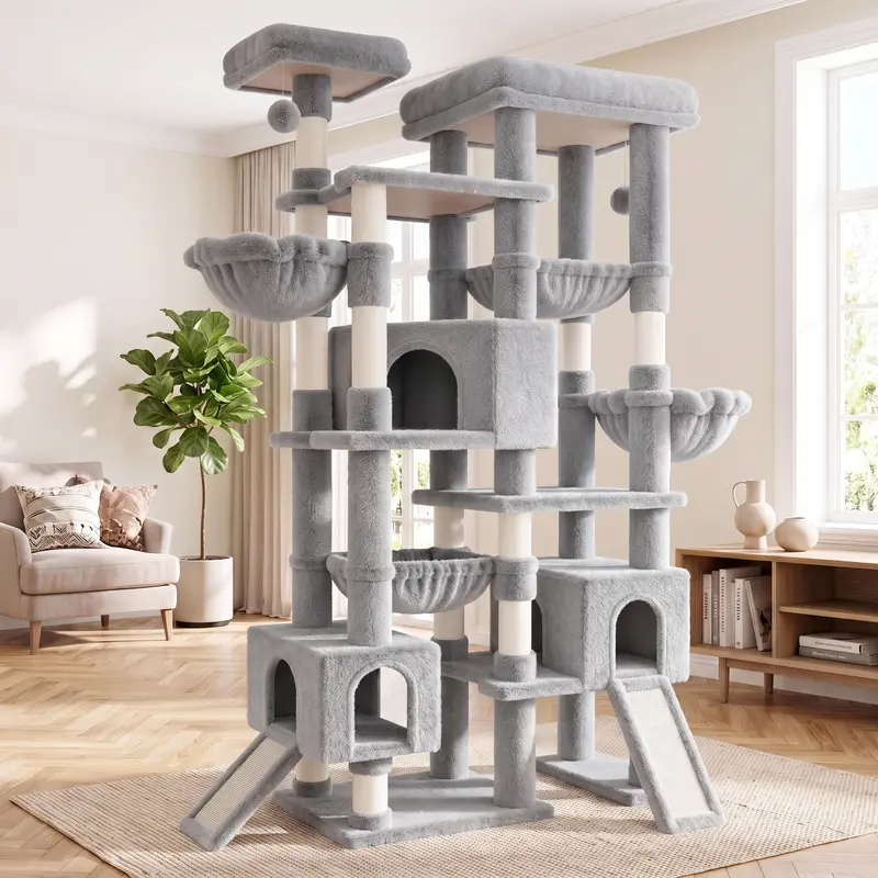 Cat tree tower - Grey-87 inches