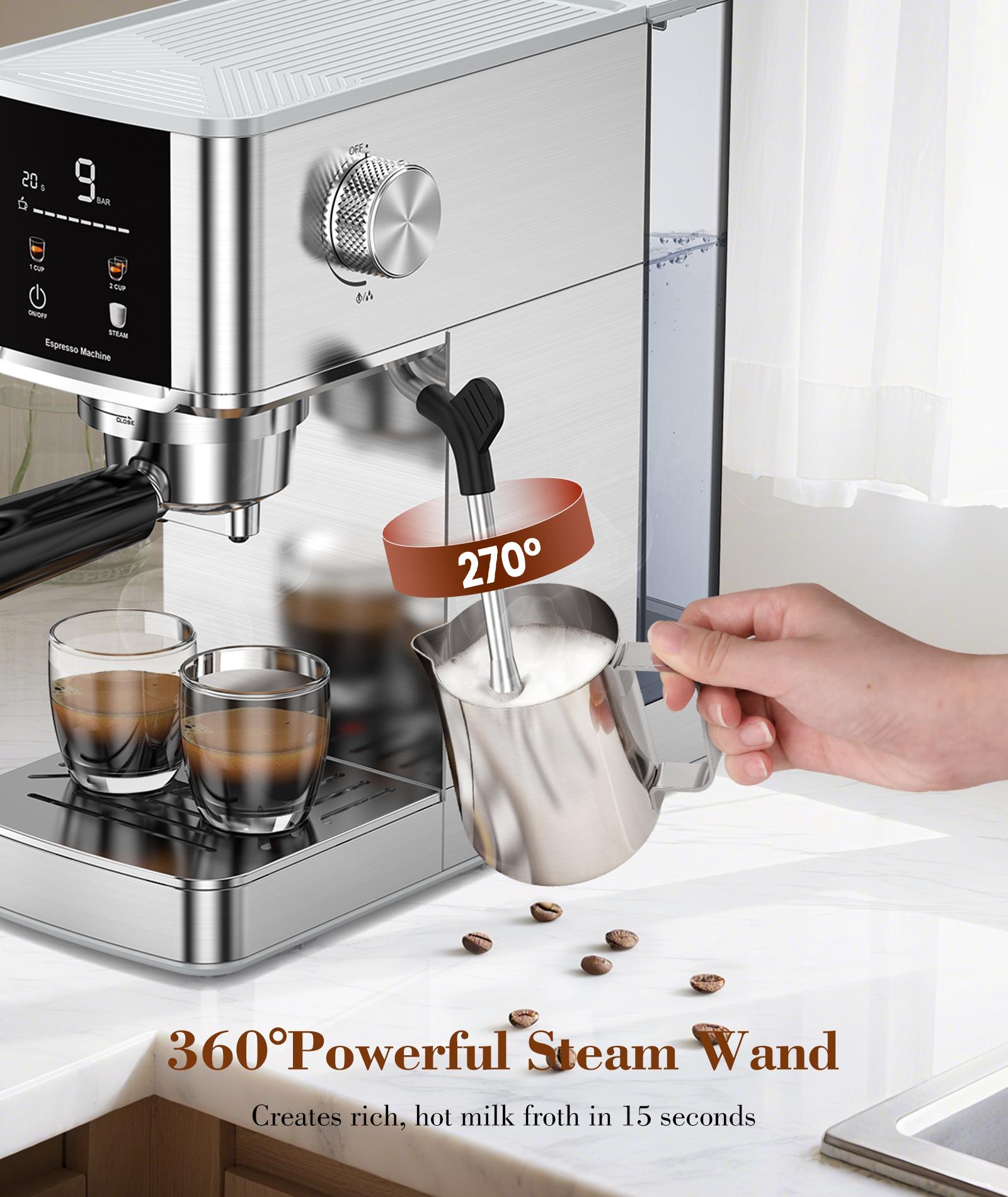 Home espresso coffee machine front view