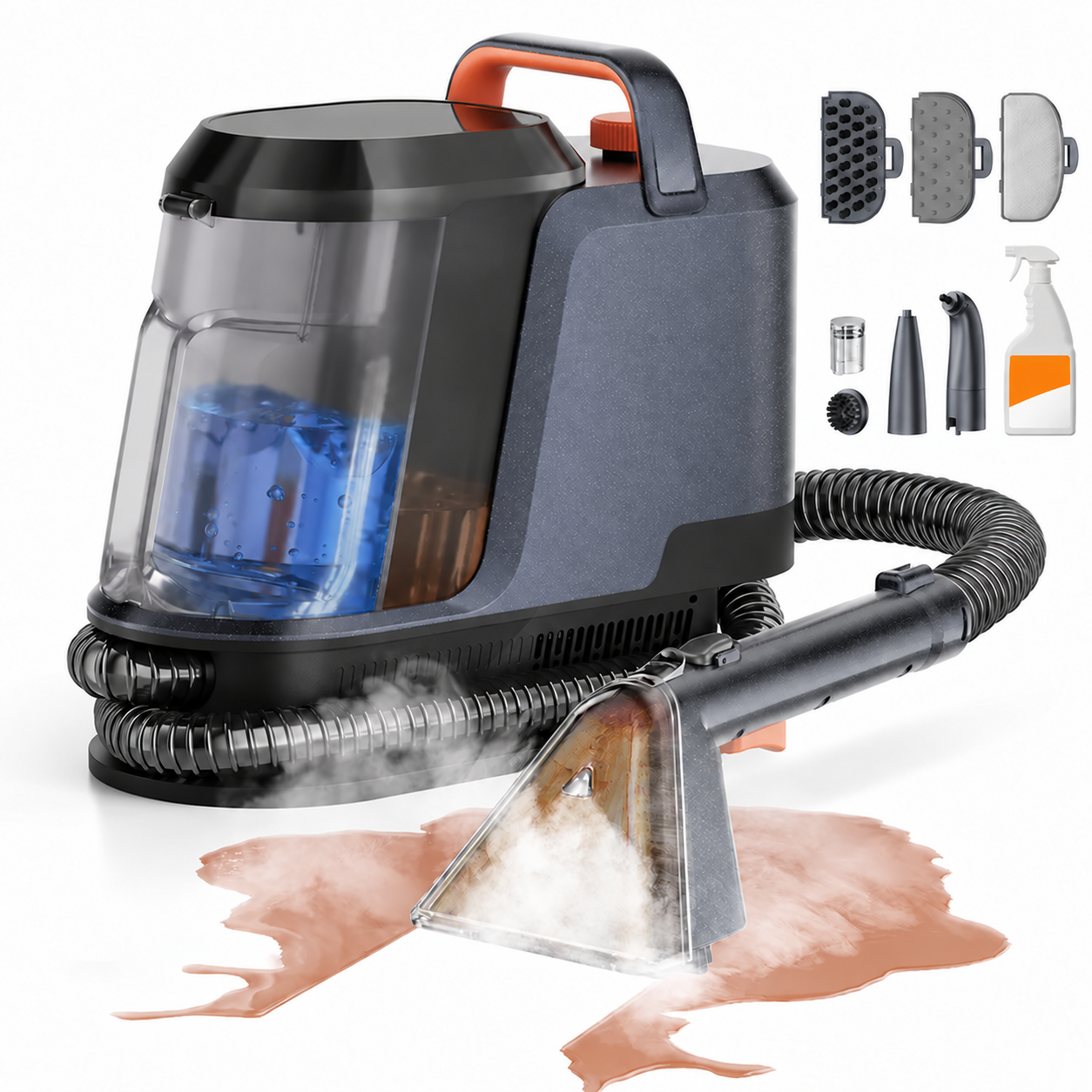 Y100 Steam orange portable carpet cleaner