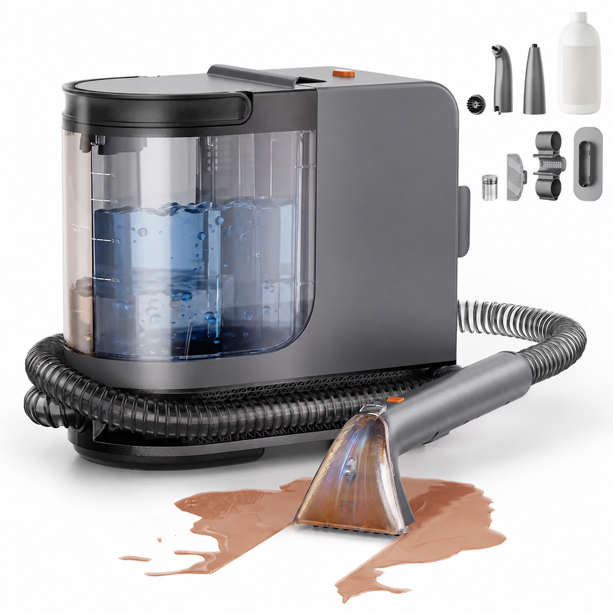 B400 Steam portable carpet cleaner and accessories