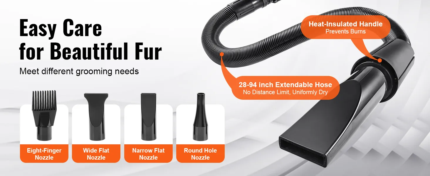 Pet dryer hose and four included nozzles