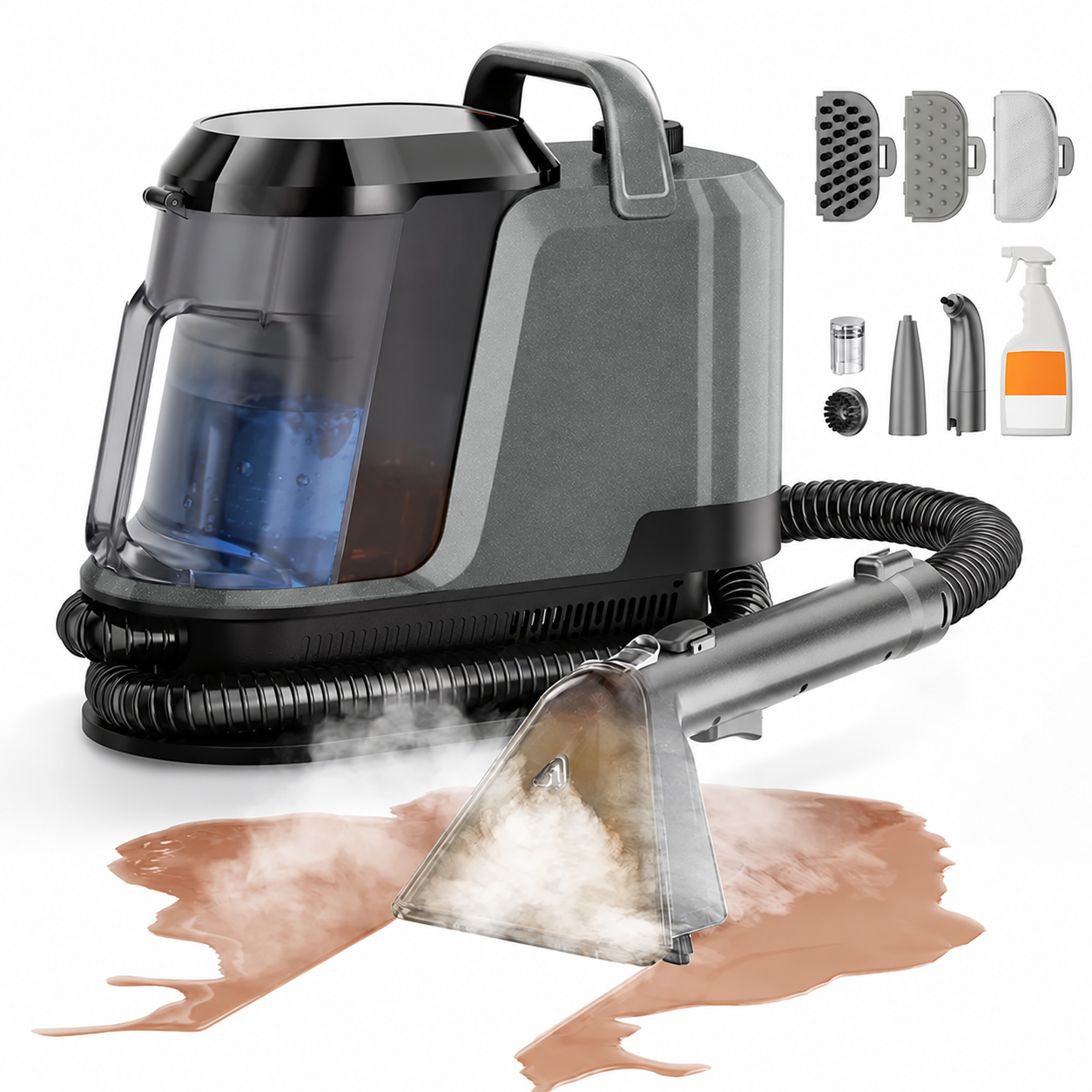 Y100 Steam grey portable carpet cleaner