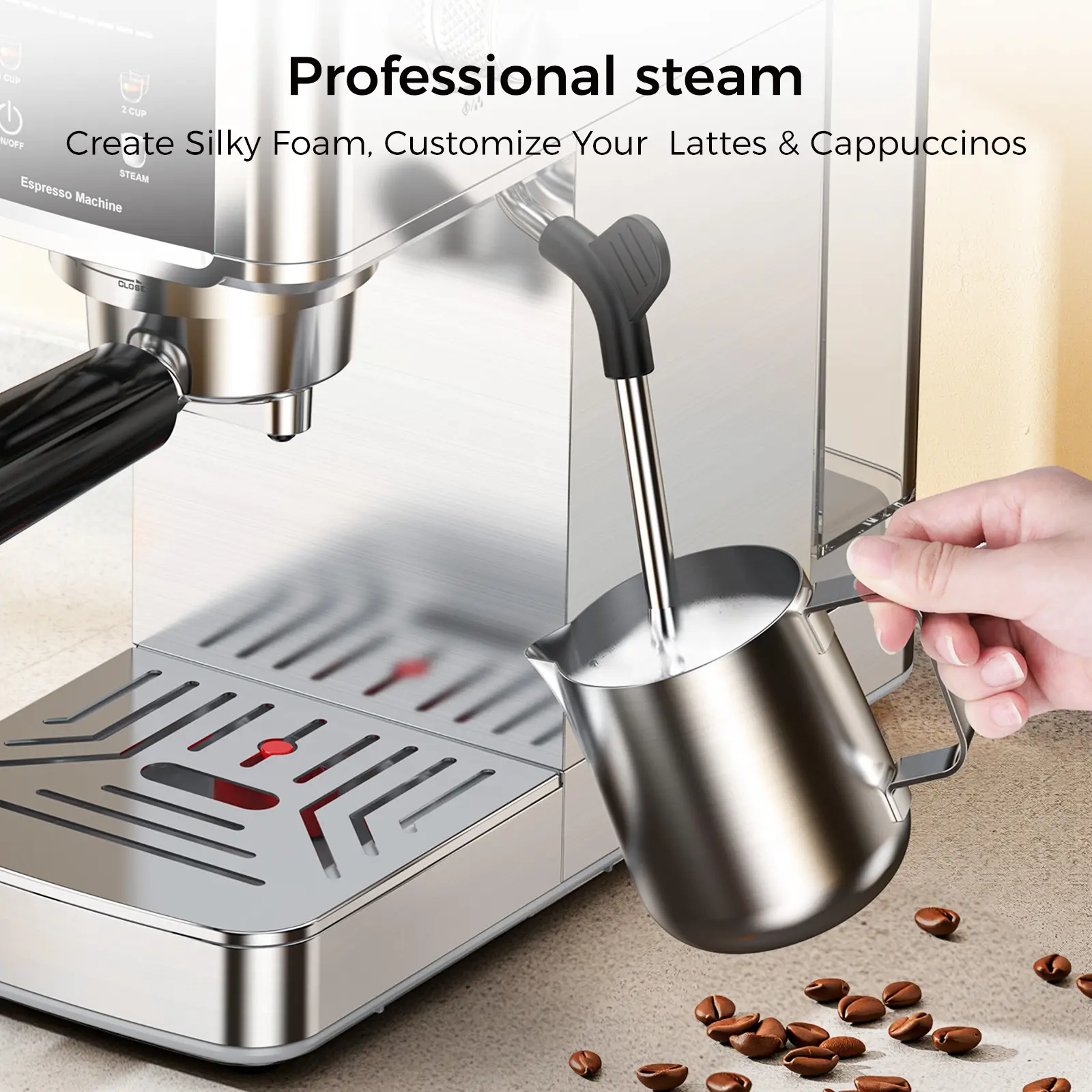 20 Bar Stainless Steel Drip Coffee Maker