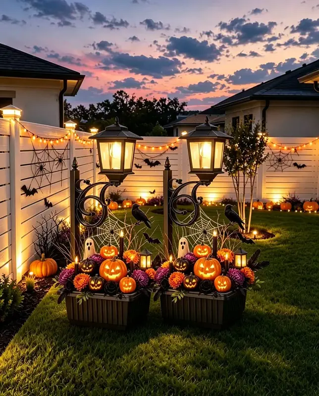 Solar post light with planter product image 2