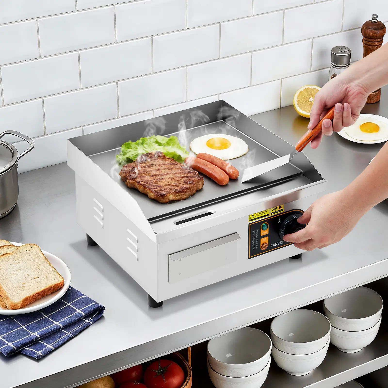 Commercial Electric Griddle 14–30 in 1500W–3000W Stainless